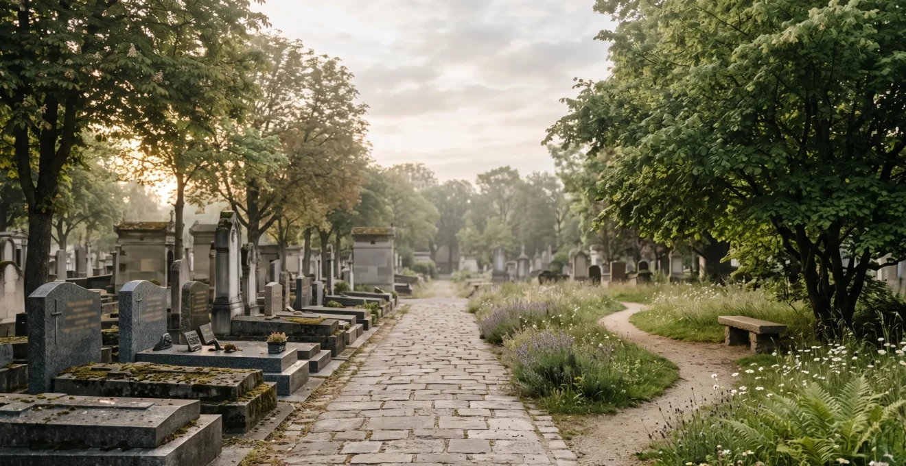 Photographie symbolique illustrant le choix entre inhumation et crémation lors de l'organisation d'obsèques en France