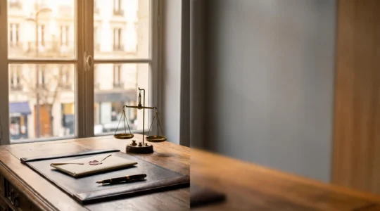 Bureau de notaire francais avec stylo de cérémonie et sceau de cire symbolisant la redaction d'un testament valide et protege